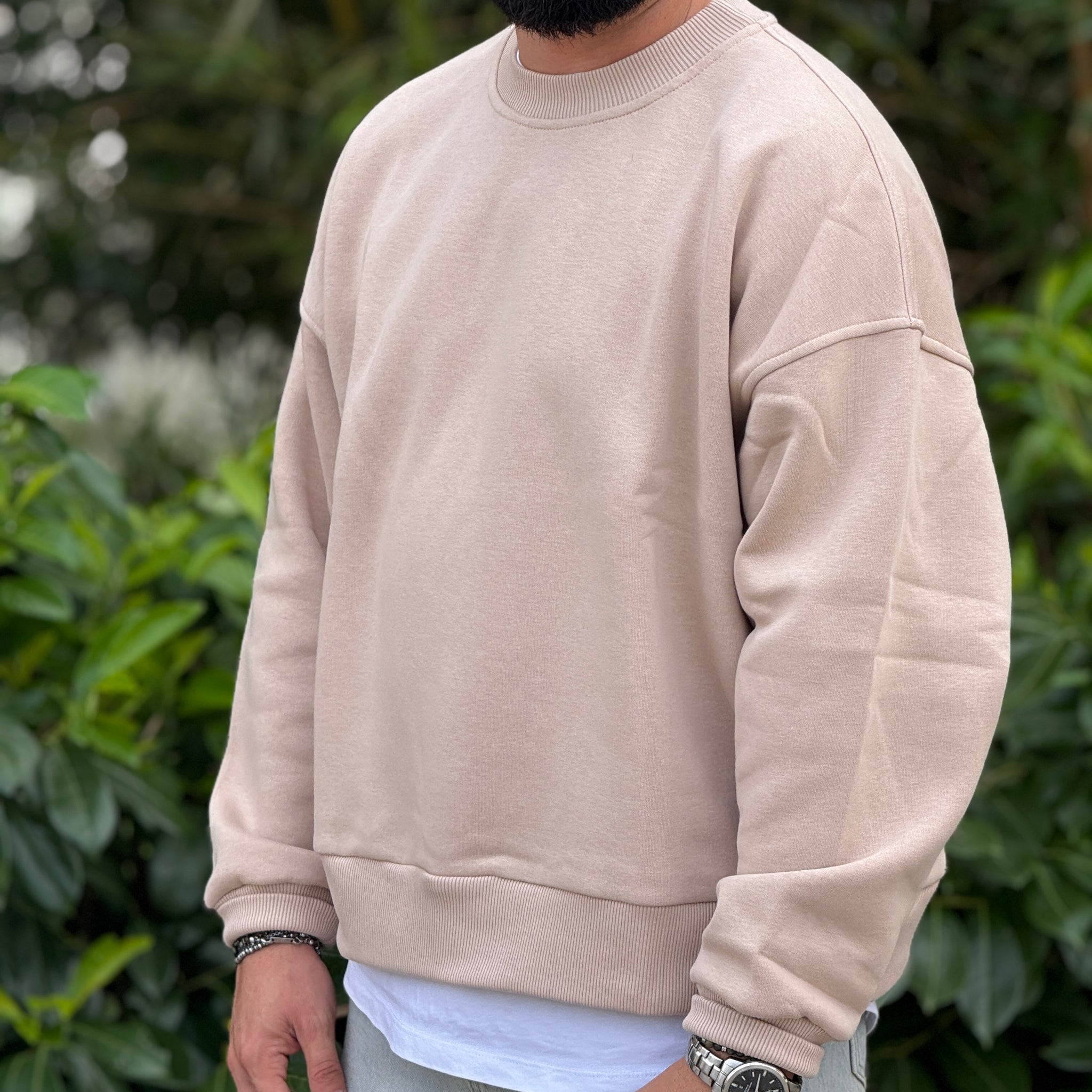 Felpa oversize  beige new job brand
