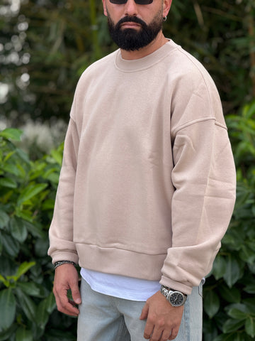 Felpa oversize  beige new job brand