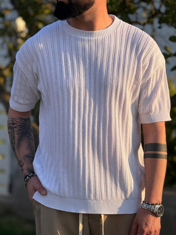 Shirt In Filo over bianca New Job Brand