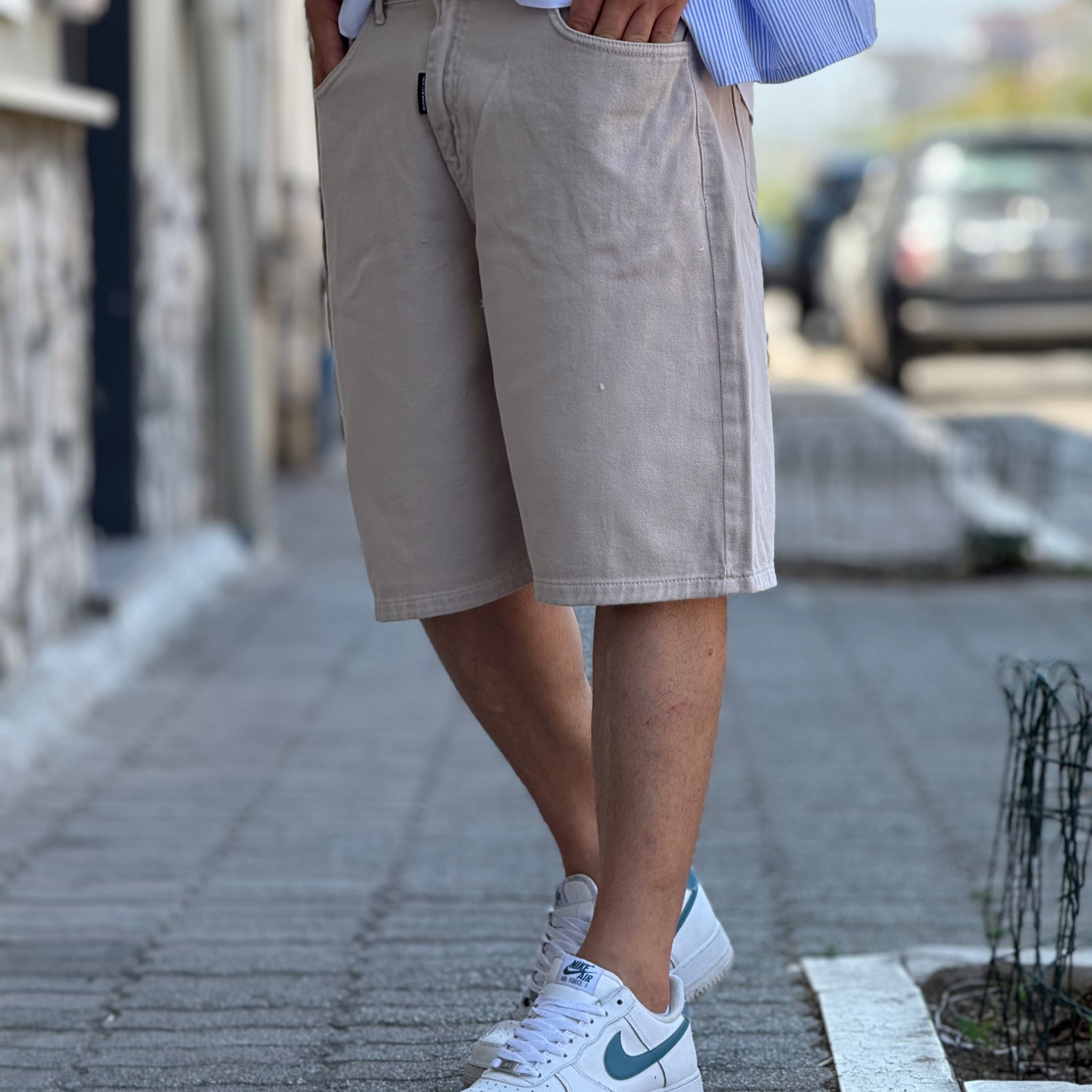 BERMUDA JEANS OVER BEIGE NEW JOB BRAND