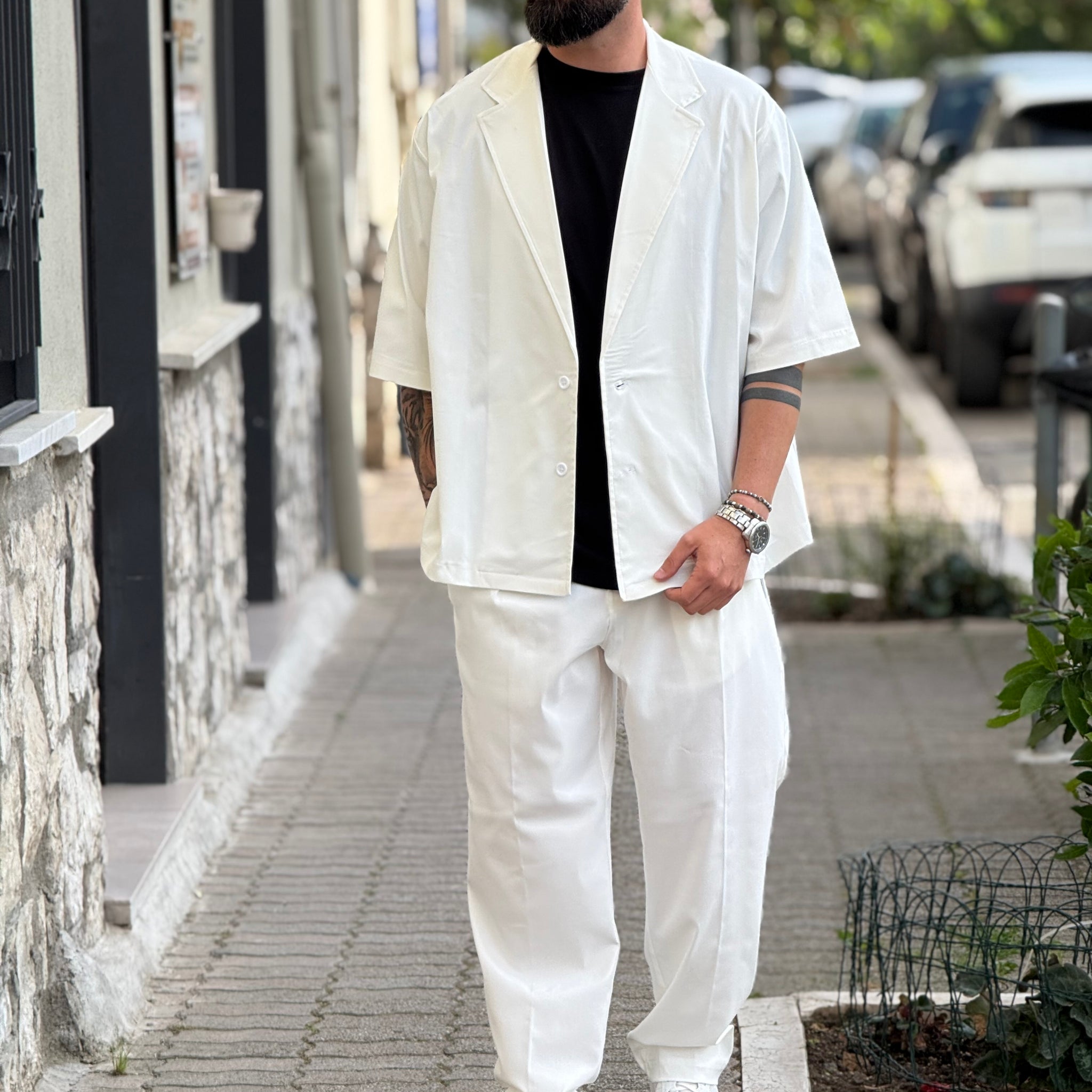 Coordinato Over Sharm Bianco New Job Brand