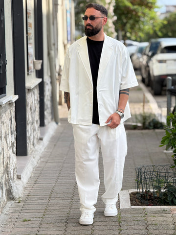 Coordinato Over Sharm Bianco New Job Brand
