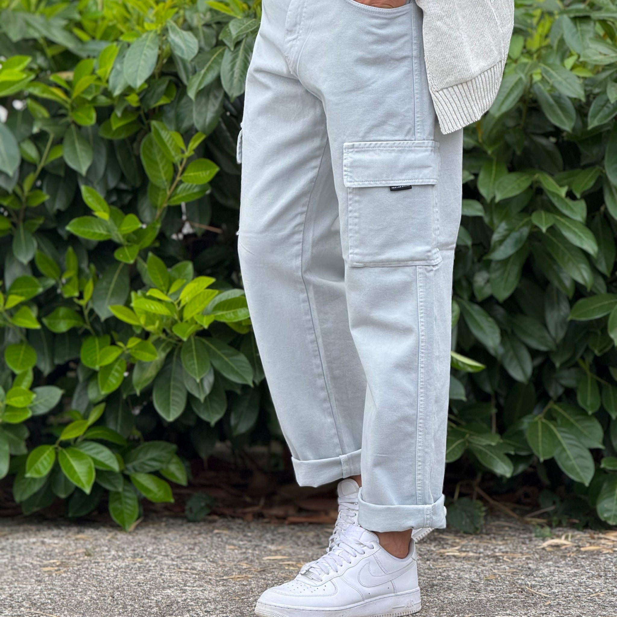 Jeans cargo/piegone grigio New Job Brand