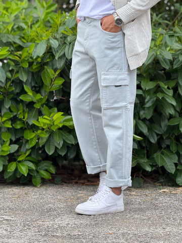 Jeans cargo/piegone grigio New Job Brand