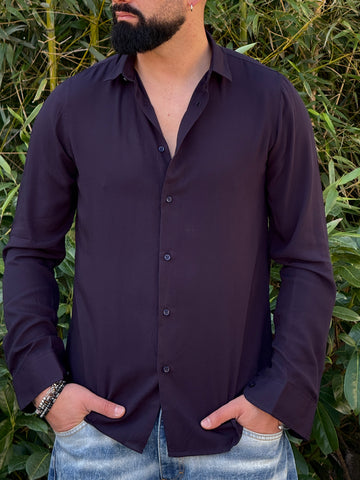 Camicia viscosa blu notte New Job Brand