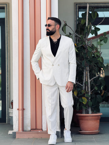 Abito Doppiopetto white senza collo new job brand