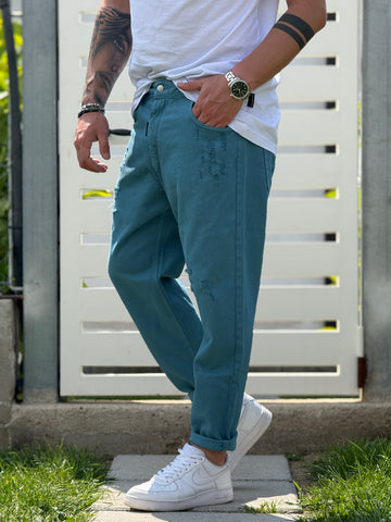 Jeans Alf 7 turchese  New Job Brand