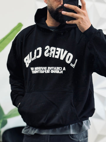 Felpa oversize cappuccio  nera new job brand
