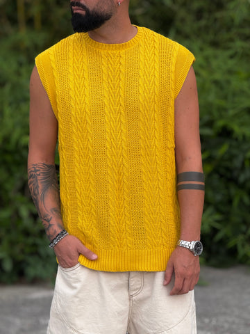 SMANICATO IN FILO GIALLO NEW JOB BRAND