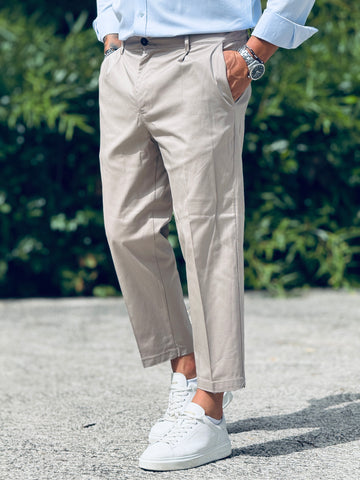 Pantalone piga gabardina beige New Job Brand