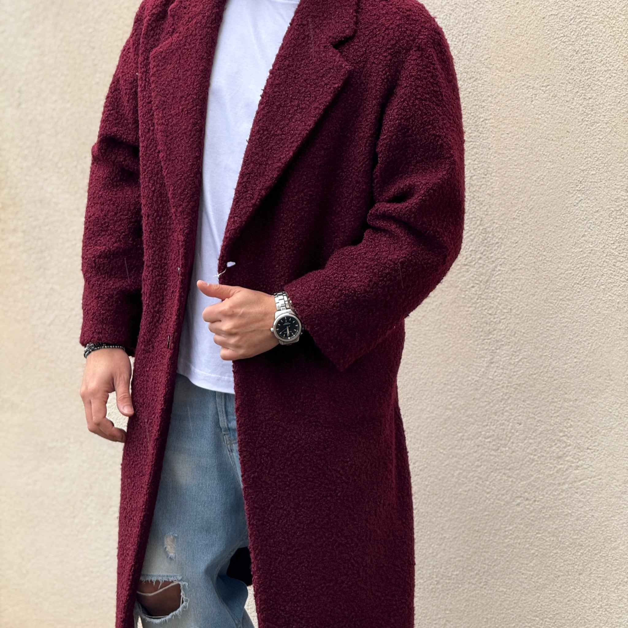 Cappotto teddy doppiopetto over taglia unica new job brand