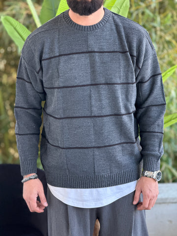 Pullover Bucarest oversize grigio new job brand