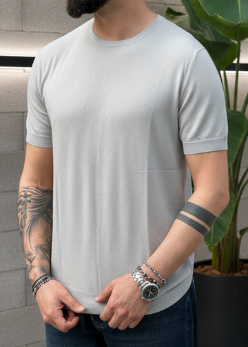 Shirt In Filo Grigio New Job Brand