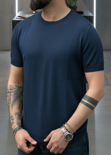 Shirt In Filo blu New Job Brand