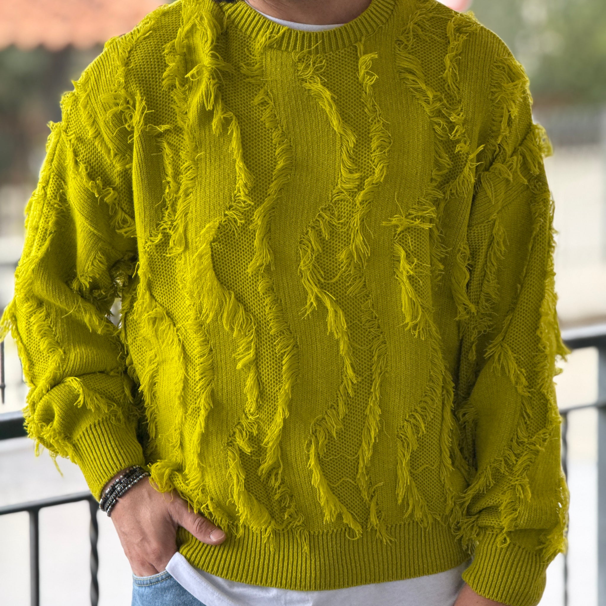 Pullover oversize verde lime  new job brand