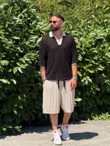 Coordinato 8031 Beige/Nero  New Job Brand