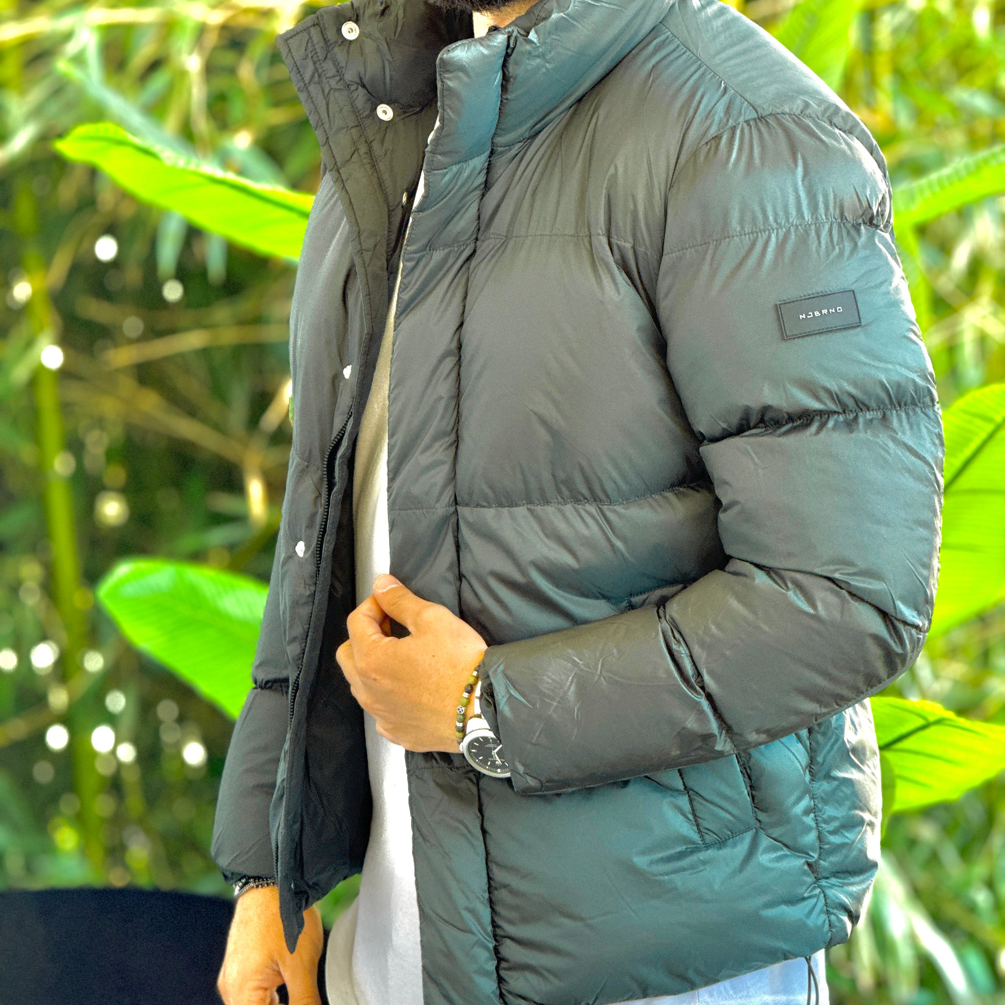Bomber Mezzocollo verde  new job brand