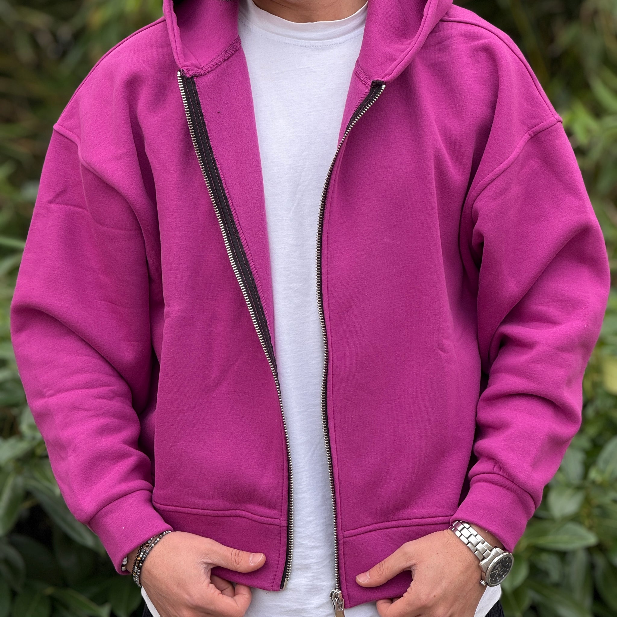 Felpa zip viola oversize new job brand