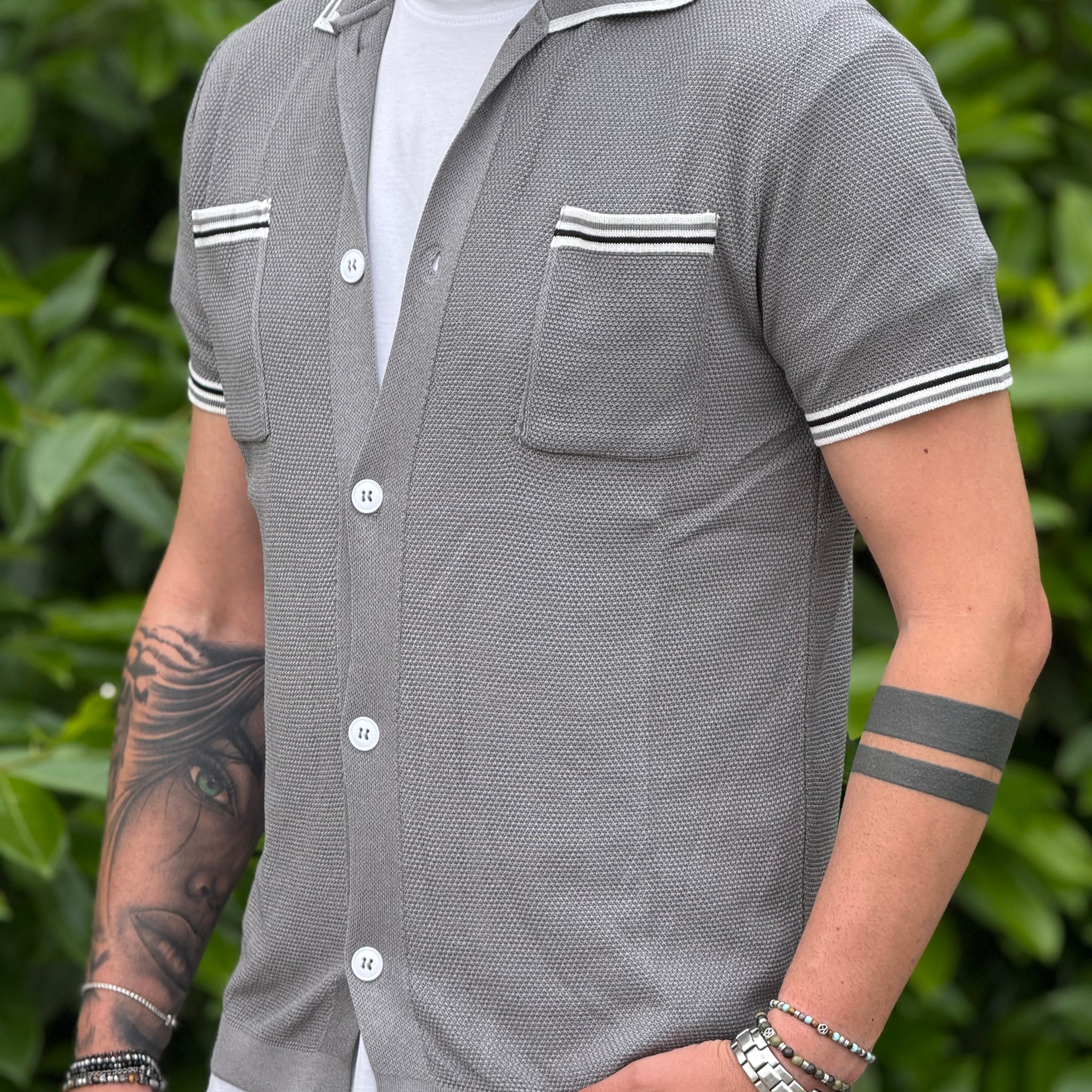 Camicia In Filo Grigio New Job Brand