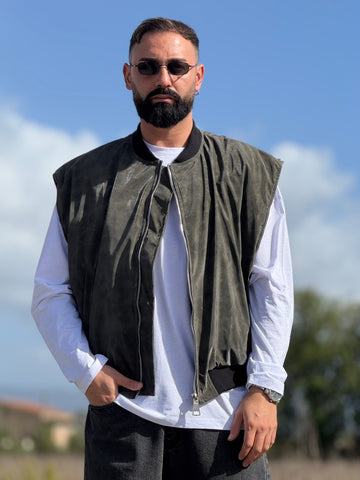 Bomber  smanicato marmorizzato new job brand