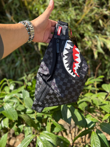 sprayground marsupio uomo dripping sharks in paris savvy crossbody 910b7971nsz nero