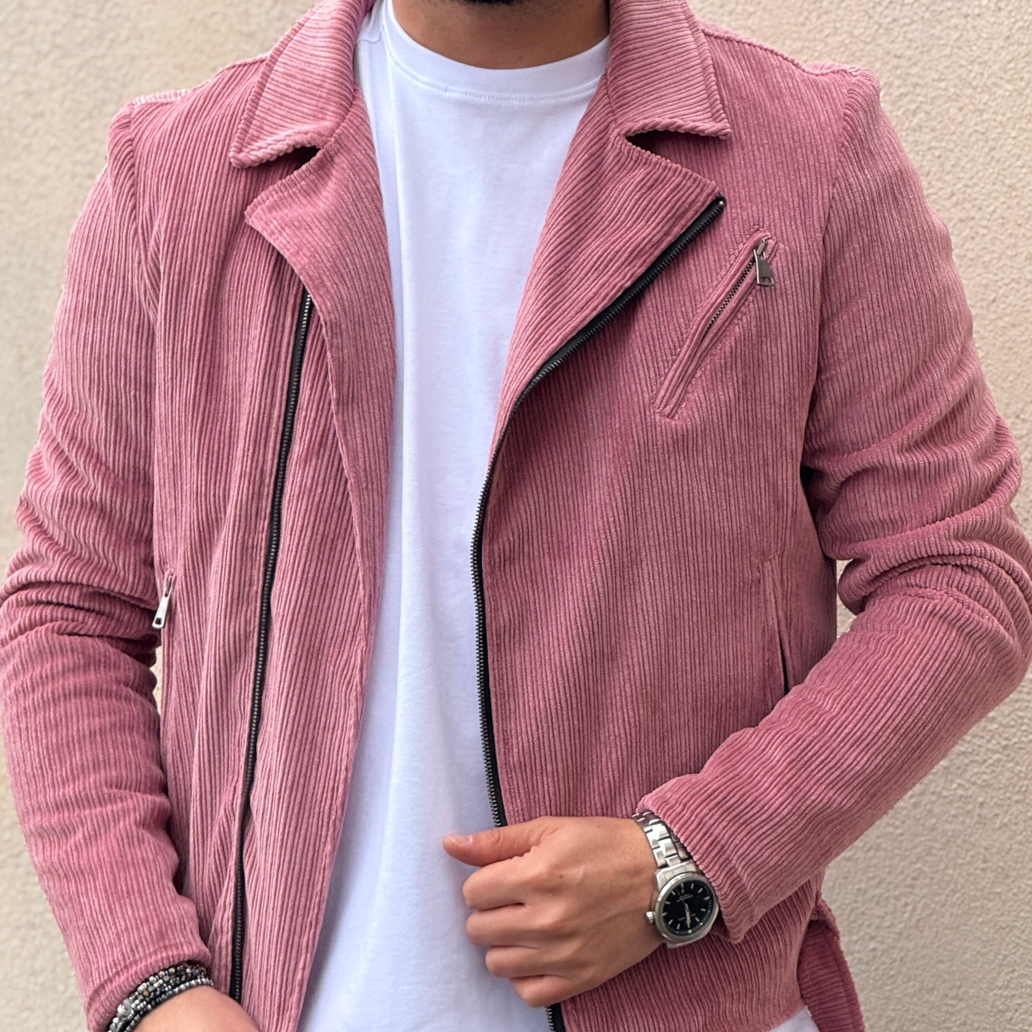 Chiodo velluto rosa  new Job Brand