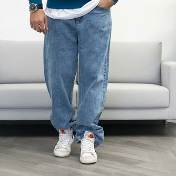 Jeans marmorizzato fondo ampio  new job brand