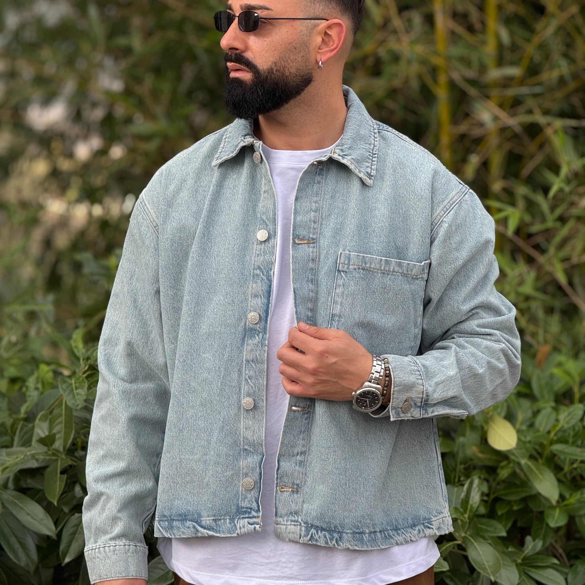 Camicione di jeans lav.chiaro shark oversize only