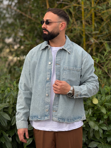 Camicione di jeans lav.chiaro shark oversize only