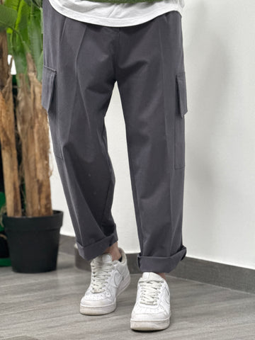 Pantalaccio cargo piegone grigio new job brand