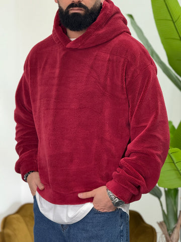 Felpa Teddy rosso new job brand