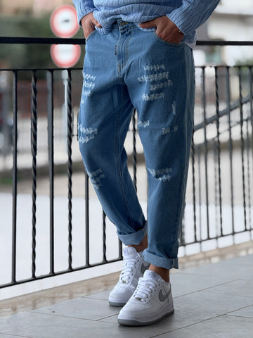 Jeans Rotture lavaggio chiaro New Job Brand