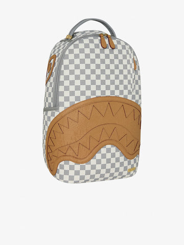 ZAINO SPRAYGROUND 910B8593NSZ EMBOSSED CREAM CHECK BACKPACK