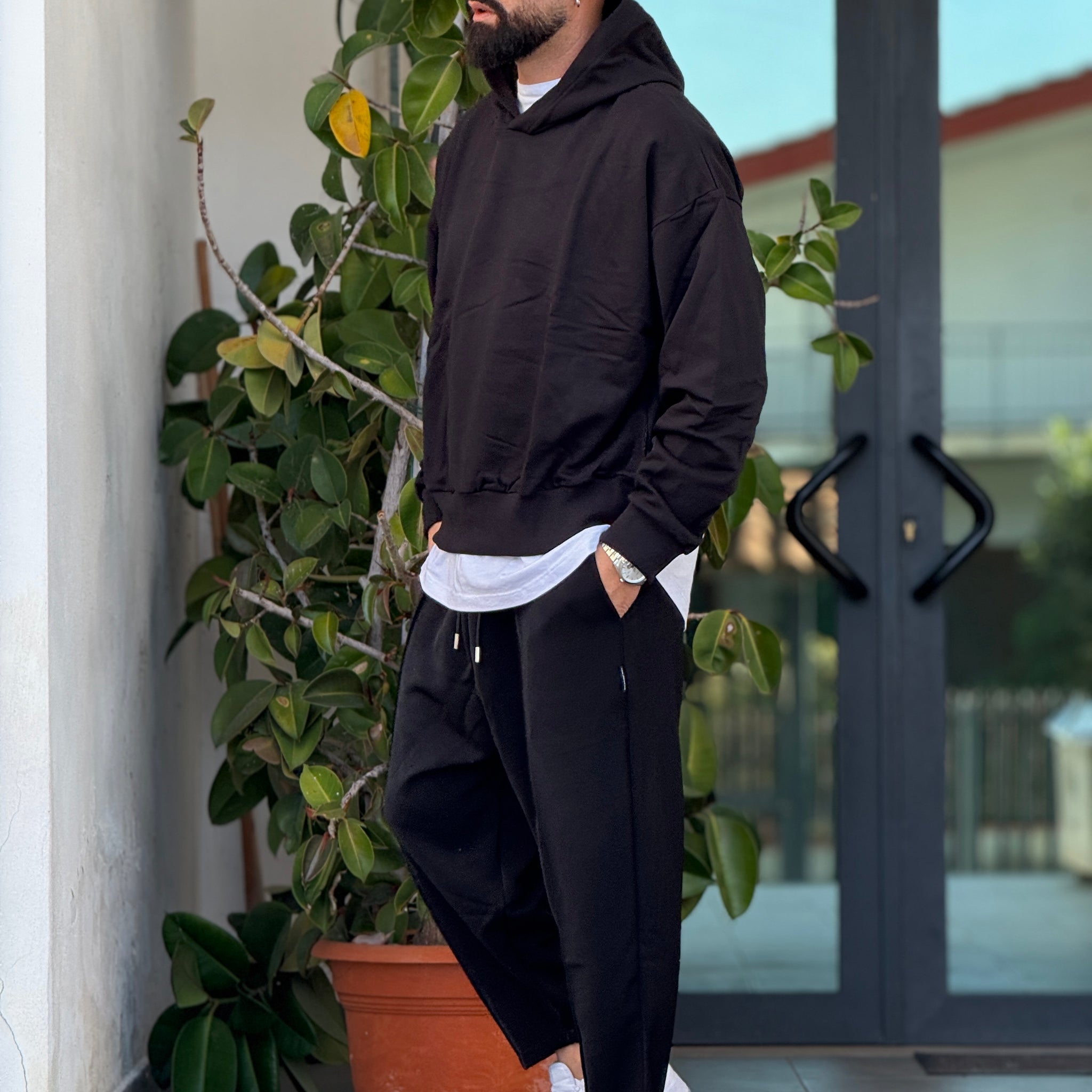 Tuta Japan oversize nera new job brand
